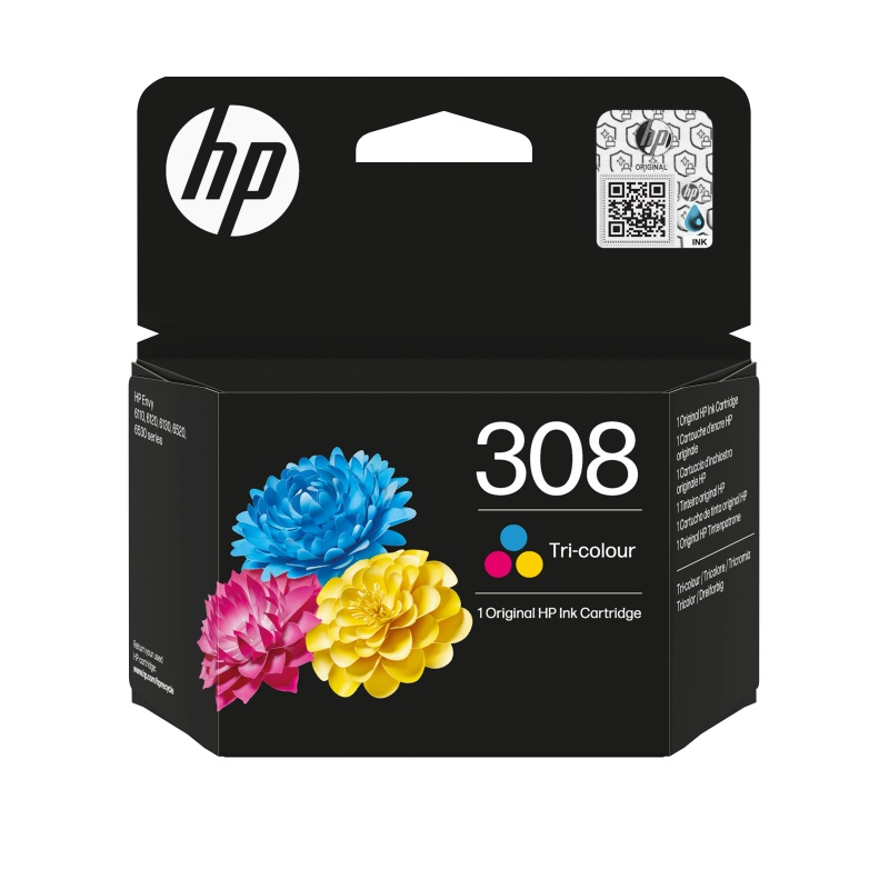 HP nr 308 originele driekleureninktcartridge