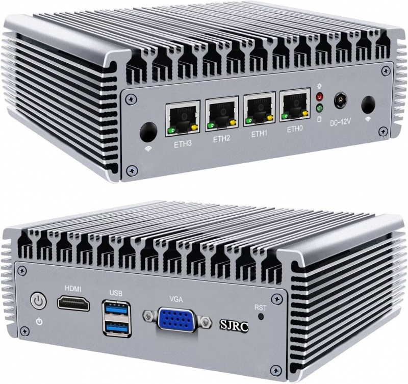 pfSense 2025 router / firewall fanless minipc core i3 / 4×2.5Gb / 8GB / 128GB