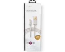 Nedis Data- en Oplaadkabel | Apple Lightning 2.0m USB A male | Aluminium