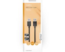 Nedis USB 3.2 Gen 1 | USB-A Male | USB-A Male | 5 Gbps | Vernikkeld | 2 meter