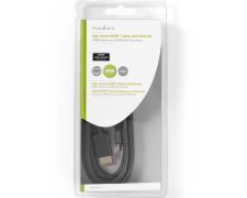 Nedis High Speed HDMI -Kabel met Ethernet HDMI -Connector – HDMI -miniconnector 2 meter Zwart