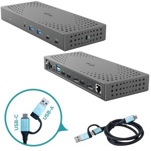 i-tec USB 3.0  /  USB-C  /  Thunderbolt, 3x 4K Docking Station Gen 2 + Power Delivery 100W