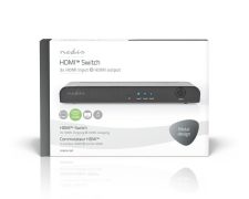 Nedis switch 3 poort(en) | 3x HDMI Input | 1x HDMI Output | 4K@60Hz | 18 Gbps | Afstandbestuurbaar | Metaal | Antracie