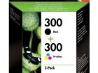 HP 300 originele zwarte / drie-kleuren inktcartridges, 2-pack