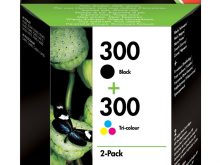 HP 300 originele zwarte / drie-kleuren inktcartridges, 2-pack