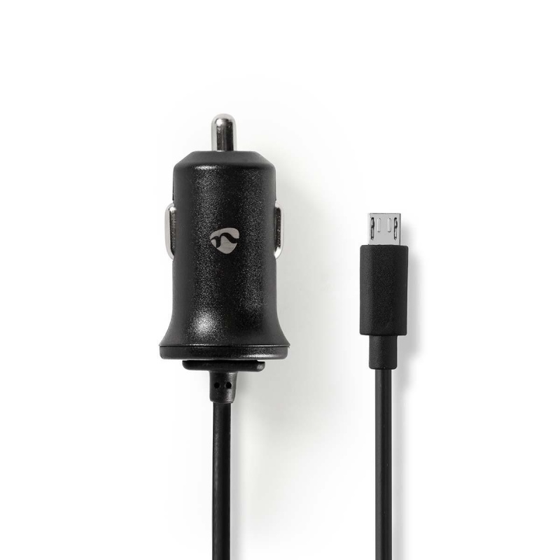Autolader 1x 2.4 A | Outputs: 1 | Micro-USB | 1.00 m | 12 W | Enkele voltage selectie
