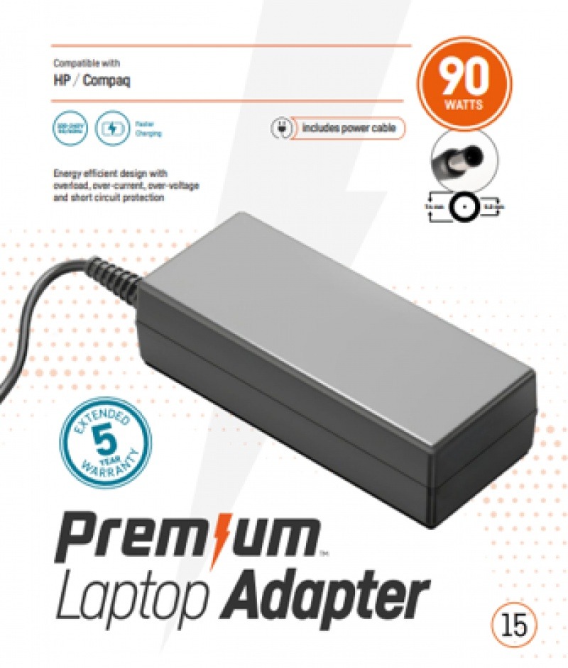 Premium adapter HP 19V 90W 4.74A 7.4mm * 5.0mm incl. netsnoer