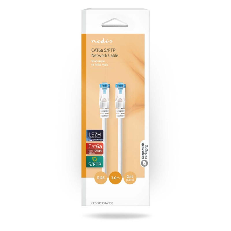 CAT6a netwerkkabel  S / FTP | RJ45 Male | 3.00 m | Snagless