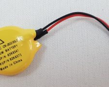 Knoopcell CR2032 batterij 3V met kabel 2 polig