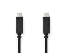 Nedis | USB 3.2 Gen 1 | 2x USB-C Male | 60W | 4K@60Hz | 5 Gbps | 2.00 m | Zwart | Doos