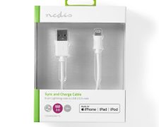 Sync and Charge-Kabel | Apple Lightning – USB-A Male | 1,0 m | Wit