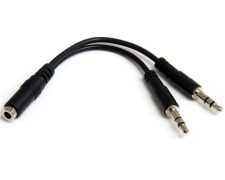StarTech.com 3,5mm 4-pins naar 2x 3-pins 3,5mm Headset Verloopkabel F / M