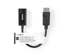 DisplayPort Male | HDMI Output | Vernikkeld | 0.20 m | Rond |