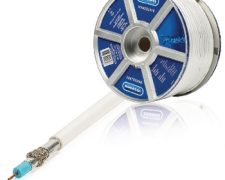 4G / LTE-Proof Coax Kabel op Haspel Rond 7 mm 100 m Wit