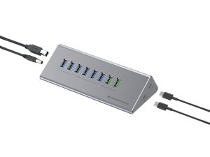 Conceptronic HUBBIES18G interface hub USB 3.2 Gen 1 (3.1 Gen 1) Type-B 5000 Mbit / s Grijs
