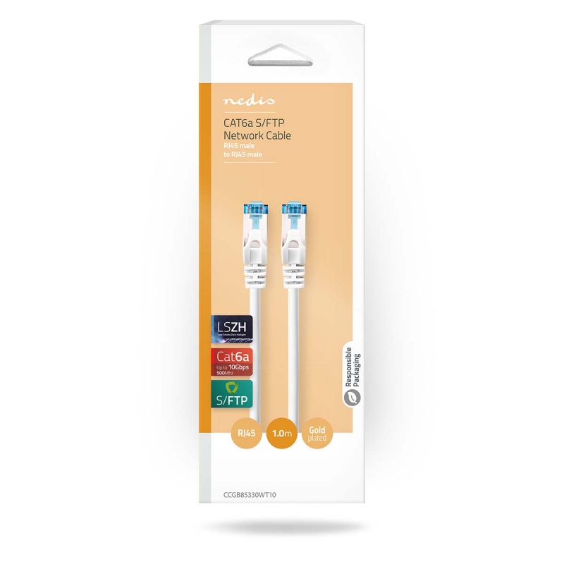 CAT6a netwerkkabel  S / FTP | RJ45 Male | 1.00 m | Snagless