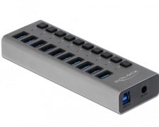 Delock USB 3.0 Hub met 7 Ports + schakelaar