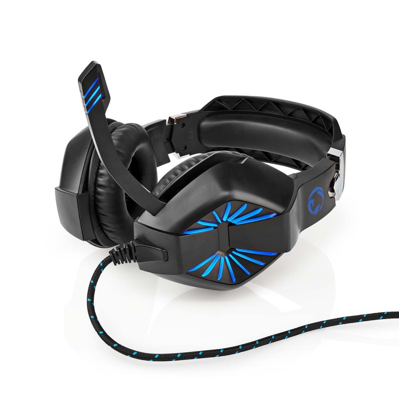 Gaming Headset Over-Ear Stereo USB Type-A  /  2x 3.5 mm Inklapbare Microfoon 2.20 m LED