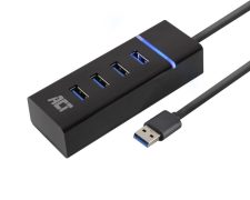 ACT AC6300 interface hub USB 3.2 Gen 1 (3.1 Gen 1) Type-A 5000 Mbit / s Zwart