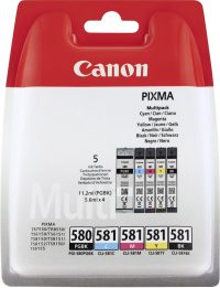 Canon PGI-580 / CLI-581 inktcartridge Origineel Zwart, Cyaan, Magenta, Geel