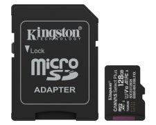 Kingston Technology 128GB microSDXC Canvas Select Plus Gen3 150MB / s A1 kaart + adapter
