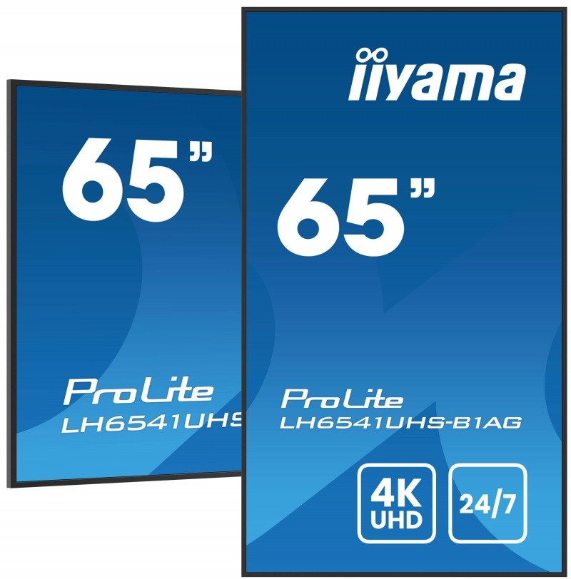 iiyama beeldkrant 163,8 cm (64.5 inch) LCD 500 cd / m² 4K Ultra HD Zwart 24 / 7