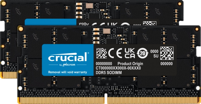 Crucial 32GB DDR5 (2x16GB) KIT CL40 4800 SODIMM
