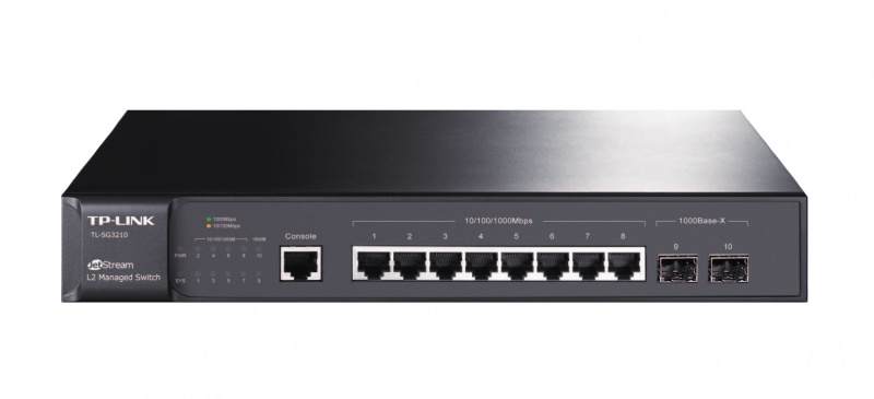 TP-Link TL-SG3210 Managed L2 Gigabit Ethernet (10 / 100 / 1000) 1U Zwart