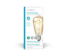 Nedis Wi-Fi Warm tot Koel Wit LED Filamentlamp - Gedraaid - E27 - ST64 - 5,5 W - 350 lm