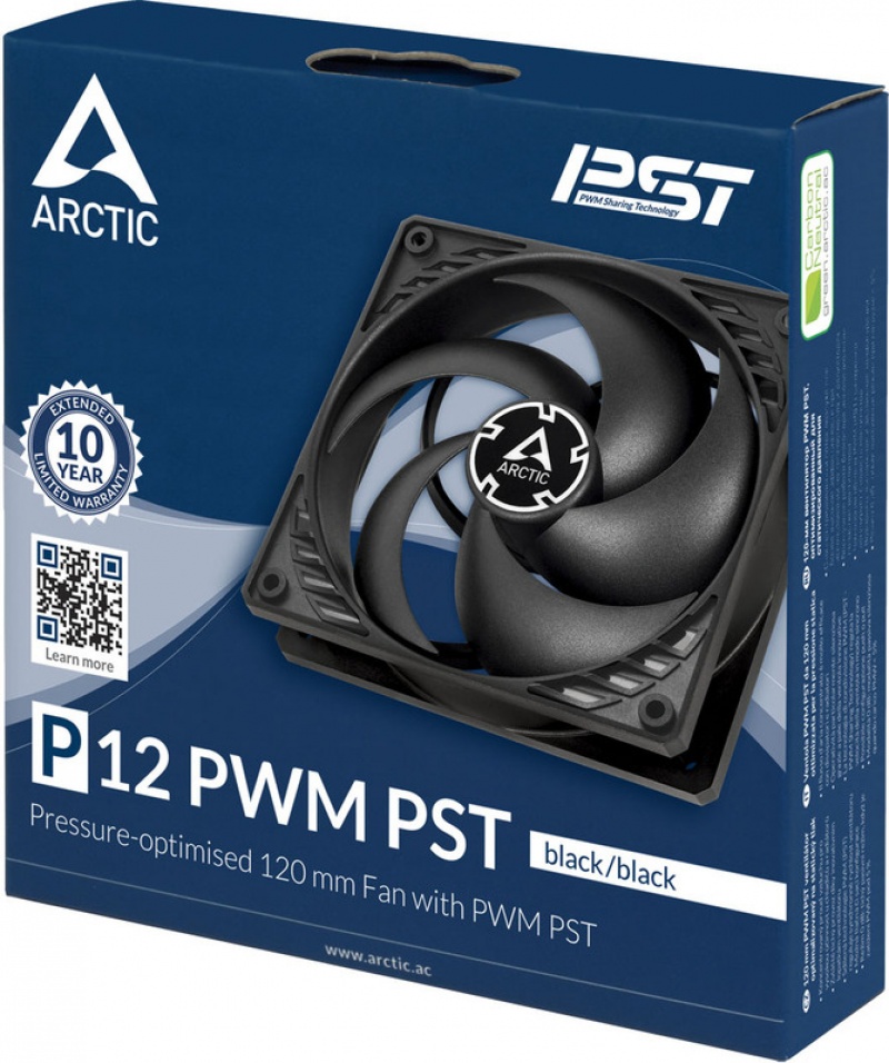 ARCTIC P12 PWM PST Case fan 12cm Zwart