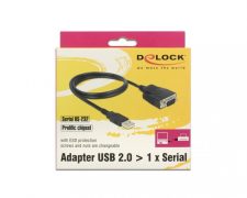 DELOCK Adapter USB Type-A -> Serieel RS232 DB9-St ESD 120cm
