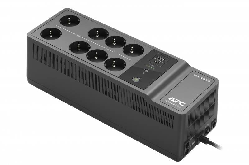 APC Back-UPS BE850G2-GR – Noodstroomvoeding 8x stopcontact, 850VA, 2 USB opladers, 1 USB datapoort