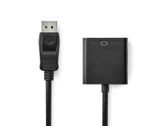 Nedis DisplayPort – VGA-Kabel DisplayPort Male – VGA Female 0,2 meter Zwart