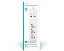 Nedis Wi-Fi Smart Stekkerdoos 3x Schuko Type F 4x USB 16 A