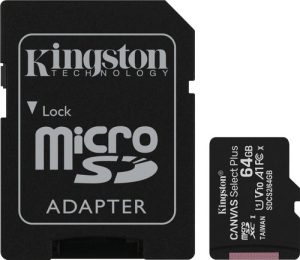 Kingston Canvas Plus! 64GB MicroSDHC + adapter