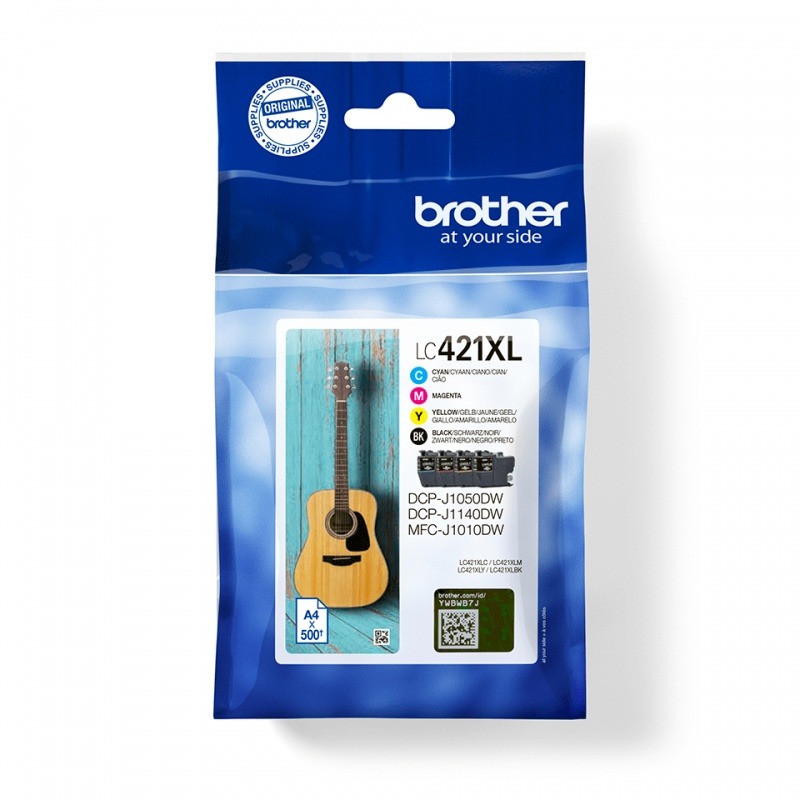 Brother LC421XLVAL inktcartridges origineel Zwart, Cyaan, Magenta, Geel