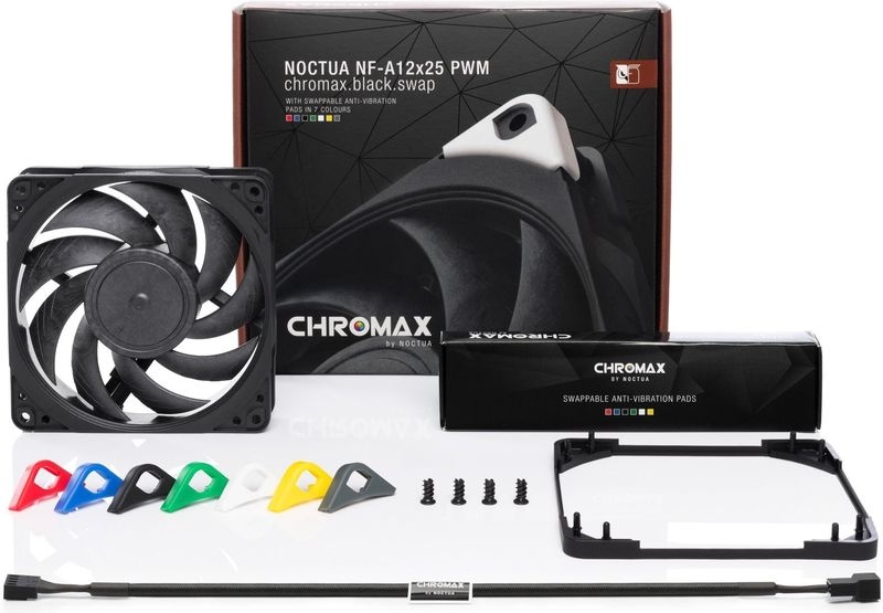 Noctua NF-A12x25 PWM chromax.black.swap Case fan