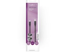 USB-C Male – B-Male 2 meter Zwart ( printerkabel ) USB 2.0