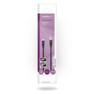 USB-C Male - B-Male 2 meter Zwart ( printerkabel ) USB 2.0