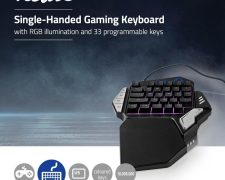Single-Handed Gamingkeyboard RGB-Verlichting 33 Programmeerbare Toetsen