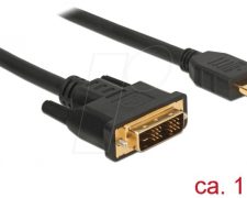 DeLOCK 85582 video kabel adapter 1 m HDMI Type A DVI-D Zwart