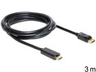 Delock Displayport Kabel DP -> HDMI St / St 3.00 meter zwart
