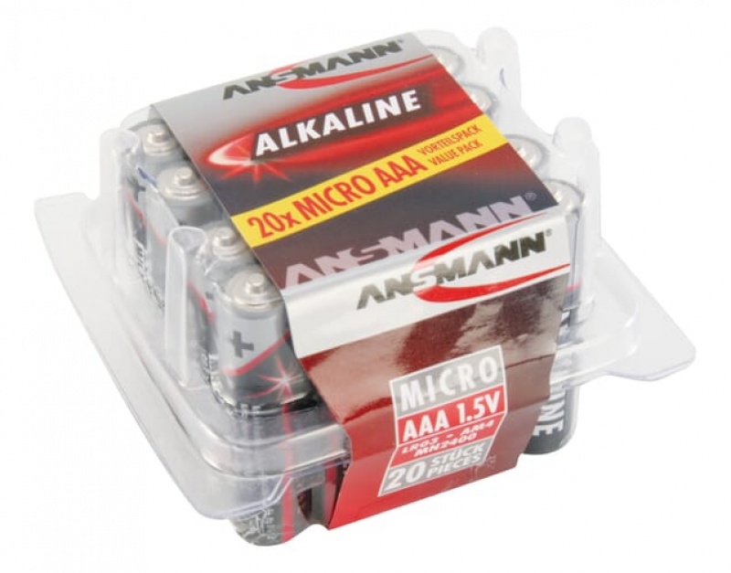 Ansmann Alkaline batterij micro AAA  /  LR03 20 pcs. Box