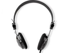 Nedis bedrade Koptelefoon 1,1 m Ronde Kabel On-Ear Zwart