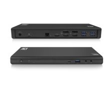 ACT dockingstation USB 3.2 Gen 1 (3.1 Gen 1) Type-C Zwart