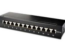 DIGITUS Patchpanel 1HE 12-Port Cat6A afgeschermd zwart