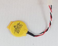 Knoopcell CR2032 batterij 3V met kabel 3 polig plat
