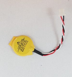 Knoopcell CR2032 batterij 3V met kabel 3 polig plat