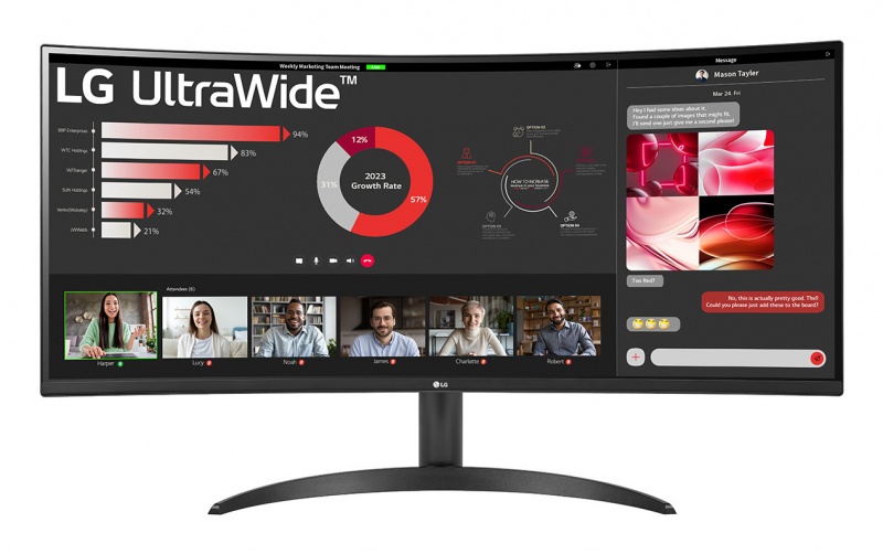 LG 34WR50QK-B computer monitor 86,4 cm (34 inch ) 3440 x 1440 Pixels Wide Quad HD Zwart