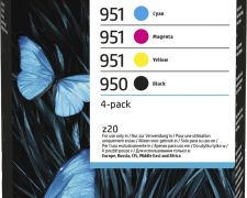 HP 950 zwarte / 951 originele cyaan / magenta / gele inktcartridges, 4-pack